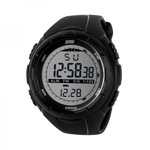 Ceas barbatesc SKMEI 1025 digital cu cronometru data alarma waterproof 50m negru, Skmei