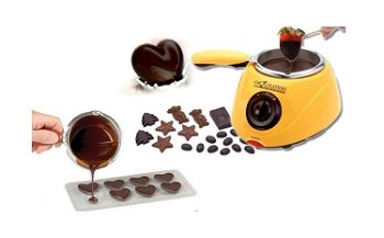 Aparat electric pentru topit ciocolata + set fondue - Chocolatiere, Love'n Magic