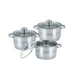 Set oale inox, 6 piese, Bohmann BH06-375, Capacitate 5.1L, 6.6L, 7.7L, Bohmann