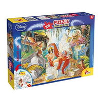 Puzzle cu două fețe Lisciani pentru colorat 108 piese- Cartea junglei Puzzle cu două fețe Lisciani pentru colorat 108 piese- Cartea junglei