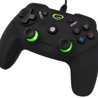 Gamepad cu vibratii pentru Pc/PS3/USB, Negru/Verde, ZozoMag
