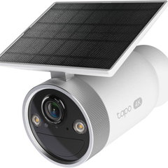 TP-LINK Kit camera de supraveghere cu panou solar TP-Link Tapo C465, 8MP, 4K, 3840x2160, 18x zoom digital, Starlight Color Night Vision, Two-Way Audio, Detectie AI, alarma, acumulator, montare fara cabluri, baterie 7800mAh, IP65, TP-LINK