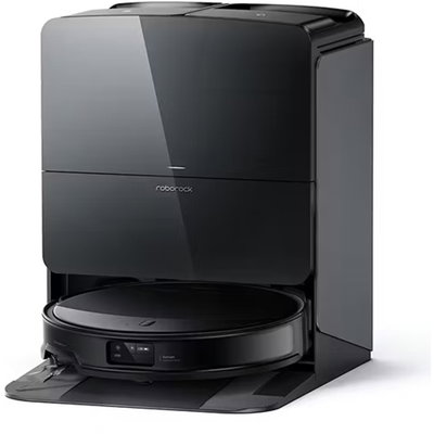 Robot de aspirare Roborock Saros 10R, statie de andocare multifunctionala 10-in-1, aspirator, mop si statie inteligenta cu golire automata, sistem autonom StarSight 2.0, mapare 3D, Lidar, negru