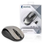 Mouse desktop cu 3 butoane Nano dongle wireless 1600dpi Konig, KONIG
