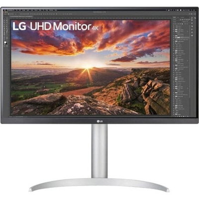 Monitor LED IPS LG 27UP850K-W, 27", 4K, 60Hz, AMD FreeSync, DisplayHDR 400, HDR10, alb-argintiu