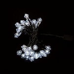 Ghirlanda luminoasa decorativa forma diamant 40 LED-uri albe lumina rece culoare cablu verde WELL
