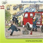 Puzzle masina de Pompieri 15 piese Ravensburger, Ravensburger