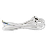 Cablu de alimentare cu stecher Emos, 3 x 1.5 mm2, alb, 3 m, Emos