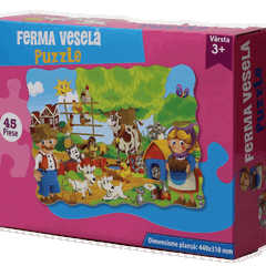 Puzzle Ferma Vesela 45 piese, Litera