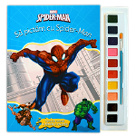 Spider-man. Să pictăm cu Spider-Man. Carte de colorat cu pensulă și acuarele, Litera