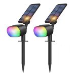 Pachet 2 lampi solare inteligente Novostella NTG02-RGB-F-2, LED RGB, Bluetooth, control aplicatie, sincronizare muzica, lumina colorata, IP65