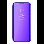 Husa Tip Carte Mirror Samsung Galaxy A70 Mov Cu Folie Sticla Upzz Glass Inclusa In Pachet