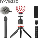 Kit de vlogging cu microfon pentru smartphone BOYA BY-VG330, Boya