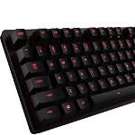 Tastatura gaming cu fir LOGITECH G413 Carbon Red LED, Mecanica, Black
