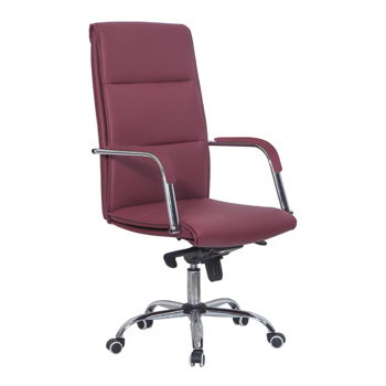 Scaun Directorial Fin 3388 Piele ecologica Bordo, 