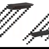 Etajera cu doua nivele, 74x38x30 cm, MDF, Negru, 