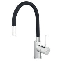 Baterie bucatarie Zorba, monocomanda, negru si crom