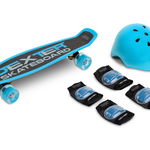 Set Skateboard cu casca cotiere si genunchiere Toyz Dexter Albastru