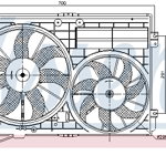 Ventilator radiator (cu carcasa) potrivit AUDI A1, A3, TT; SEAT ALTEA, ALTEA XL, IBIZA IV SC, LEON, TOLEDO III; SKODA OCTAVIA II, SUPERB II, YETI; VW BEETLE, CADDY ALLTRACK 1.0-3.6 02.03-, NISSENS