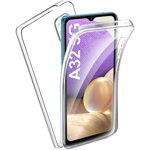 Husa 360 Grade Full Cover Upzz Case Pentru Samsung Galaxy A32 5g, Transparenta, Upzz