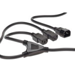 Cablu splitter, Assmann, Pentru cablu de alimentare, 1.7 m, Negru