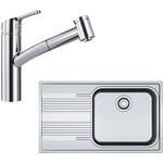 Franke Chiuveta SRL 611 + baterie Smart dus, orientare cuva dreapta, inox