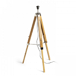 ALVIS Lampa podea baza bamboo/crom 230V E27 28W, rendl light studio