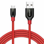 PowerLine+ USB Male la microUSB Male, 1.8 m, Red, Anker