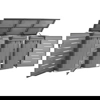 Magazie pentru trei pubele, 207x77,5x112,5 cm, oțel inoxidabil, Casa Practica