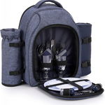 Rucsac de picnic Apollo Walker, izolat, pentru 2 persoane, cu set de vesela si patura