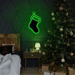 Lampa de perete Socks 2, Neon Graph, 19x35 cm, verde, Neon Graph