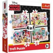 Puzzle 4-in-1 Minnie Mouse si prietenii ei, Trefl, 