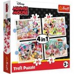 Puzzle 4-in-1 Minnie Mouse si prietenii ei, Trefl, 