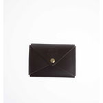 IL BISONTE Leather Card Holder Brown