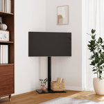 vidaXL Suport TV pe colț cu 1 nivel pentru 32-65 inch, negru, vidaXL