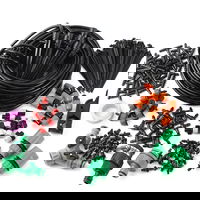 Sistem de irigare prin picurare si pulverizare, pentru gradina, ghivece, sere, terase, 236 piese., 