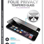 Folie Protectie Sticla Privacy Lemontti LFSPI13PMBK pentru Apple iPhone 13 Pro Max (Transparent/Negru), Lemontti