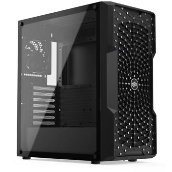 Carcasa SilentiumPC Astrum AT6V TG, Middle Tower, ATX, fara sursa, black