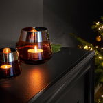 JONA, Suport de tea lights, maro, H.13cm,D.15cm, FINK