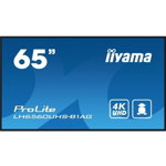 Monitor LED iiyama, 65", 4K, 3xHDMI, Negru