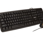 Kit tastatura si mouse cu fir Spacer SPKB-62 neagra, Spacer