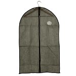 Husa cu fermoar pentru protectie haine, 60x100 cm, gri, material tela