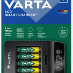 Varta A0113264 4x AA 2100mA LCD Smart Charger, Varta