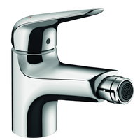 Baterie bideu Hansgrohe Novus 70 cu ventil Pop-Up crom