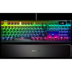 Tastatura gaming mecanica SteelSeries Apex 7, iluminare RGB, display OLED, switch red, UK