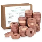 Set de 45 de inele anti molii reutilizabile din lemn de cedru natural Navaris, 48683.1, Navaris