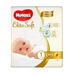Huggies Scutece Elite Soft Mega Nr.1, 3-5 kg, 84 bucati , HUGGIES