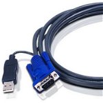 Cablu USB, ATEN, 3 in 1, SPHD, Lungime 1.8m, Negru