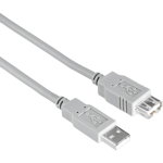 Cablu de extensie USB A HAMA 200905, 1.5m, gri