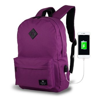 Rucsac cu port USB My Valice SPECTA Smart Bag, mov, Myvalice